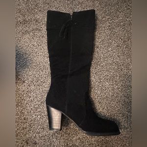Knee high black boots
